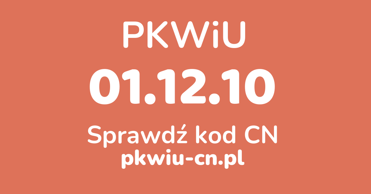Wyszukiwarka PKWiU 01.12.10, konwerter na kod CN