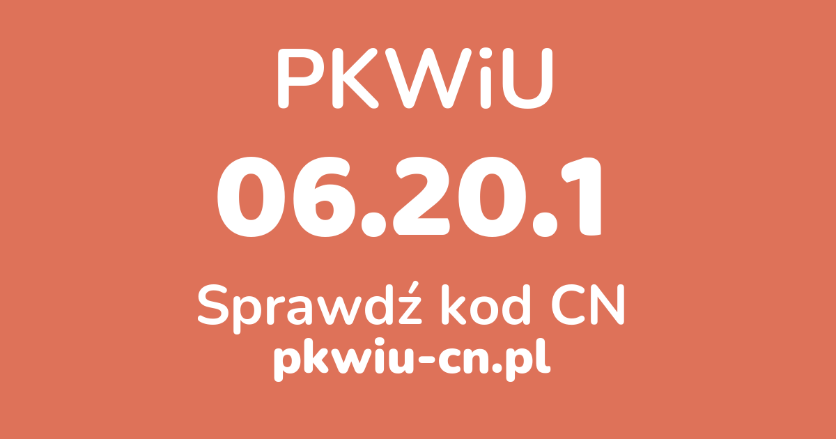 Wyszukiwarka PKWiU 06.20.1, konwerter na kod CN