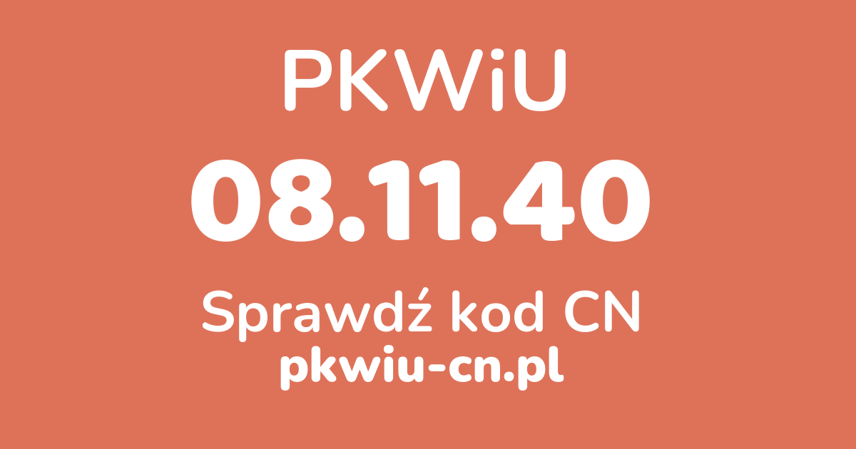 Wyszukiwarka PKWiU 08.11.40, konwerter na kod CN