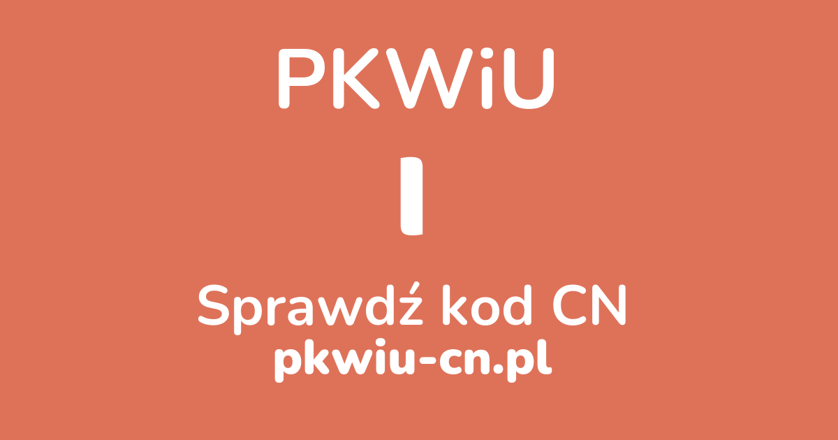 Wyszukiwarka PKWiU I, konwerter na kod CN